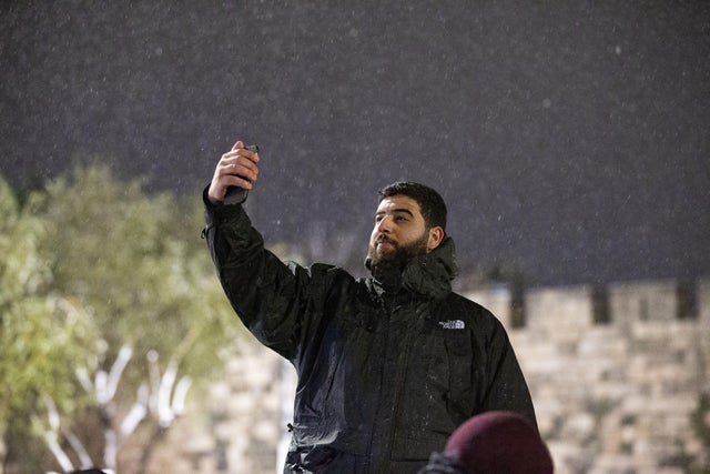 Snow in in Jerusalem 
