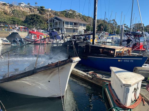 7 Boats Burn In Dana Point Harbor, Witnesses Report Hearing Explosion 