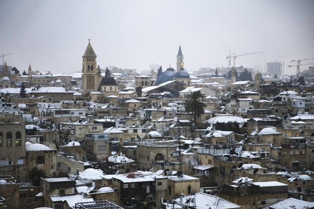 Snow in in Jerusalem 