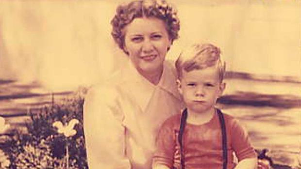 Roy Den Hollander as a boy pictured with his mother. 