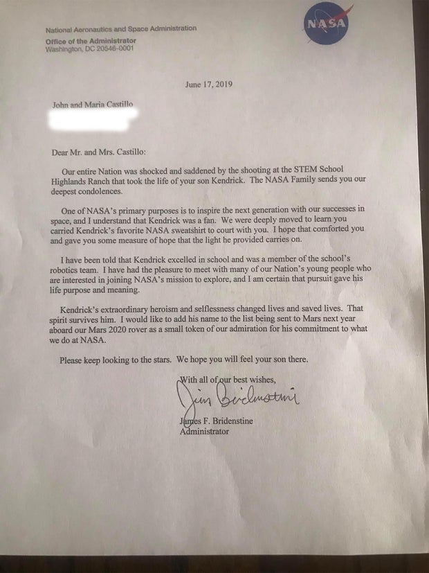 Castillo NASA Letter 