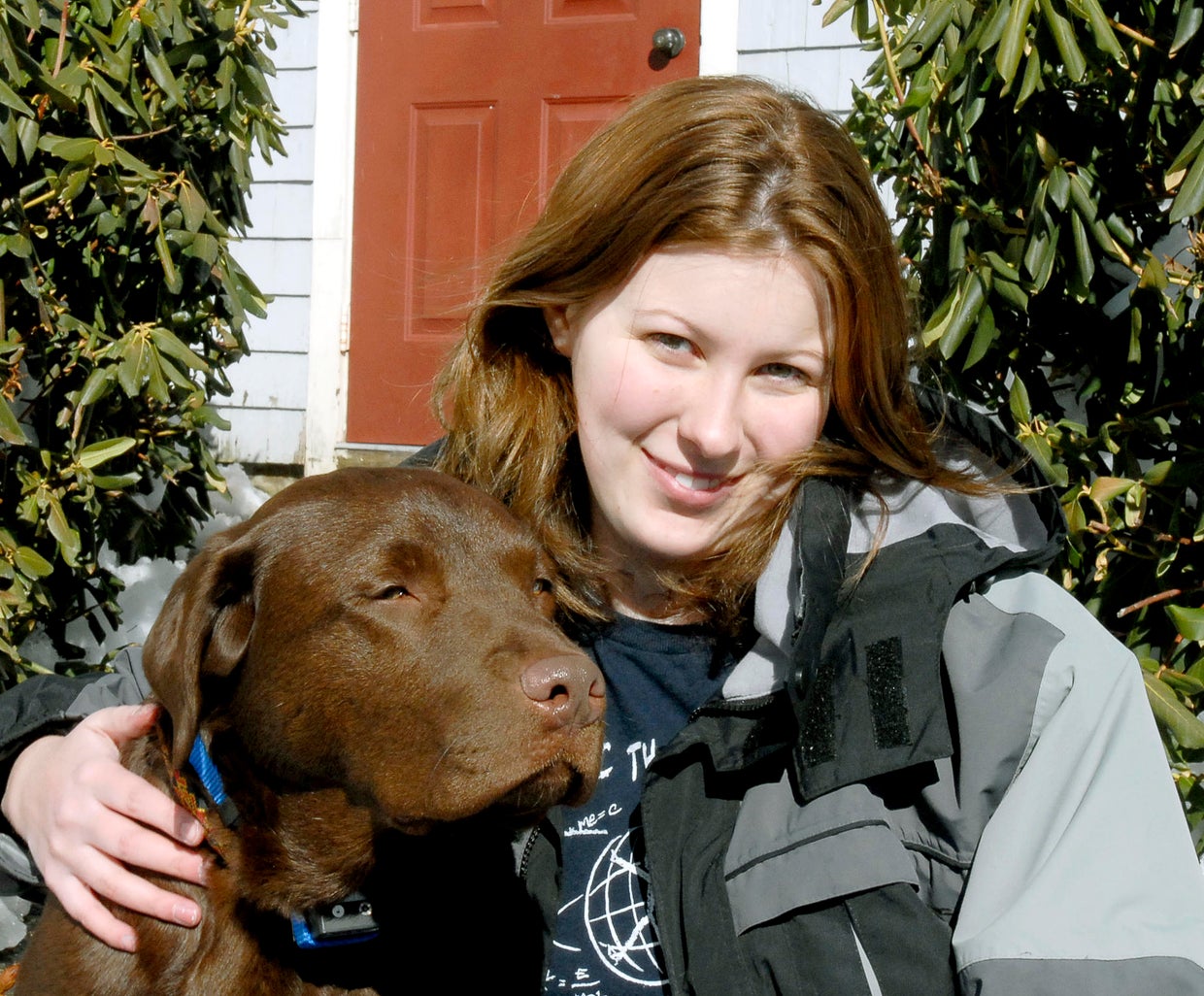 Gray resident Rebecca Wilkinson, 19 years old, is autistic and recently obtained a new service dog n 