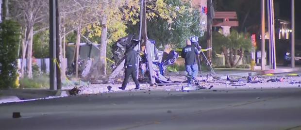 Violent Crash Into Power Pole Leaves Driver Dead In Arcadia, 2 Hurt 