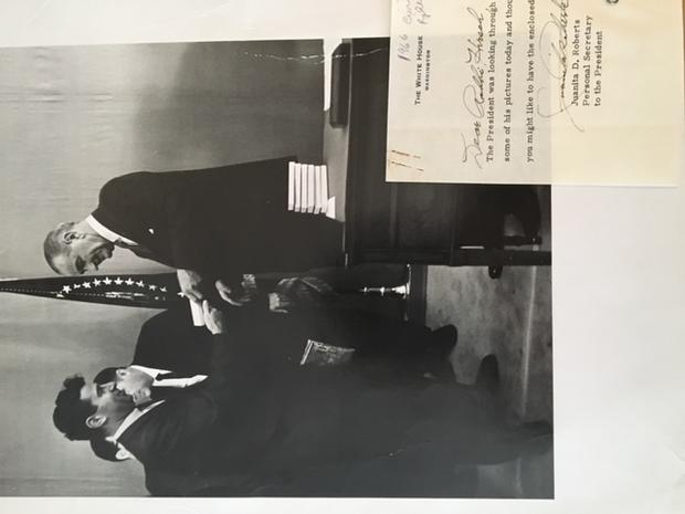 thumbnail_Rabbi Richard G. Hirsch with President Lydon Baines Johnson Civil Rights Pen ceremony 1966 