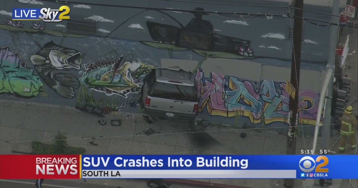SUV Crashes Into Building In South Los Angeles - CBS Los Angeles