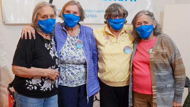Four sisters in their 80s and 90s reunited to get their Covid-19 vaccines together 