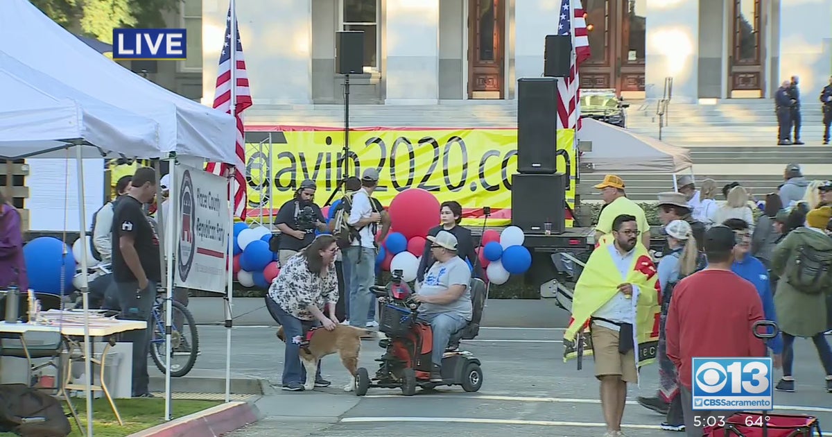 Recall Newsom Rally Held At California State Capitol Hours After