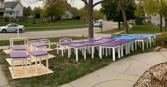 Teacher makes thousands of desks for students CBS News