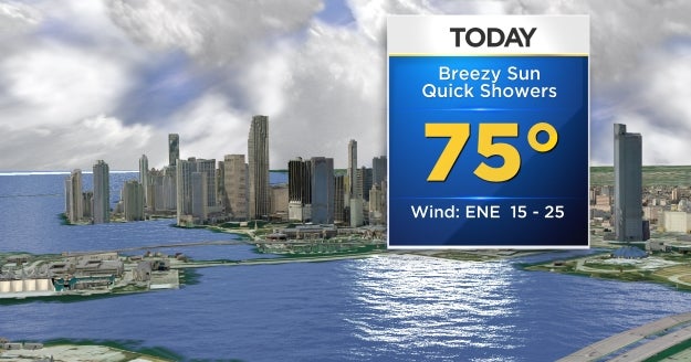 Miami Weather: Mild & Breezy, Spotty Showers Possible - CBS Miami