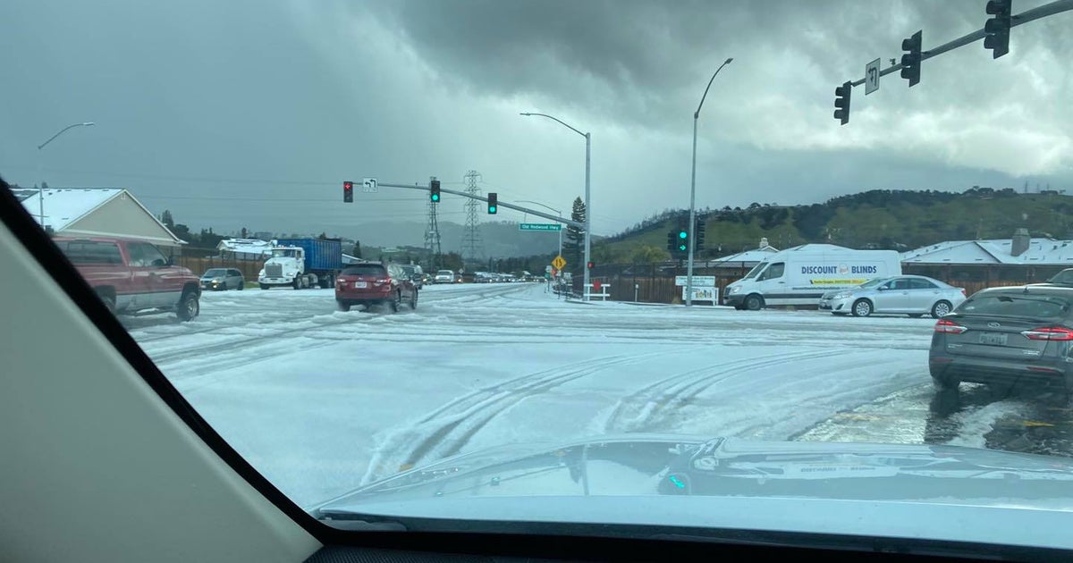 Hail Blankets Parts Of Bay Area; Snow Falls On Highest Peaks - CBS San ...