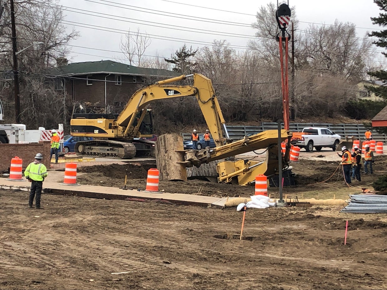 Ground Gives Way Under Heavy Equipment At Boulder Construction Site