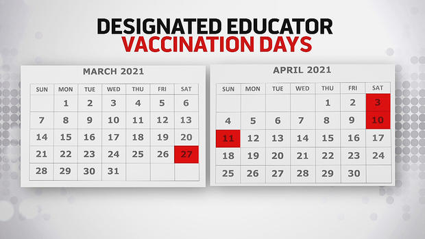 teacher vaccine dates 