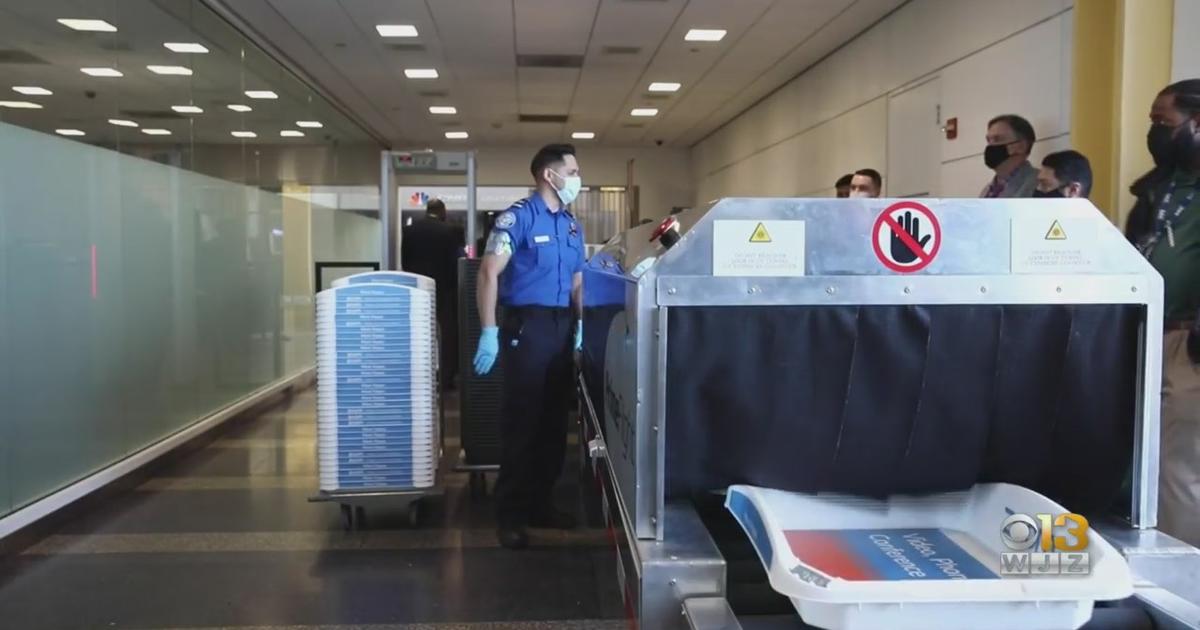 TSA Testing New Ultraviolet C-Light Disinfecting Devices - CBS Baltimore