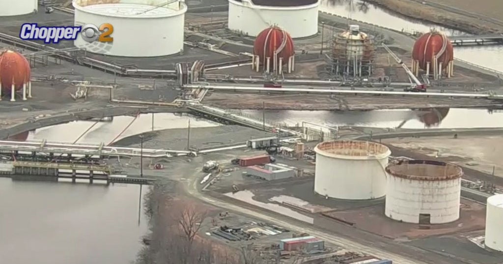 CleanUp Underway After Gasoline Spill In New Jersey Creek CBS New York