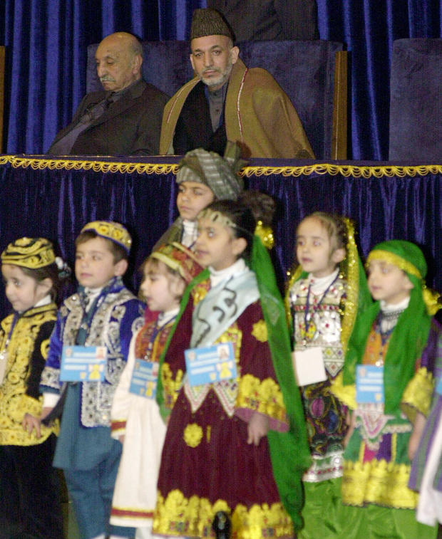 Afghan President Hamid Karzai (TOPR) and 