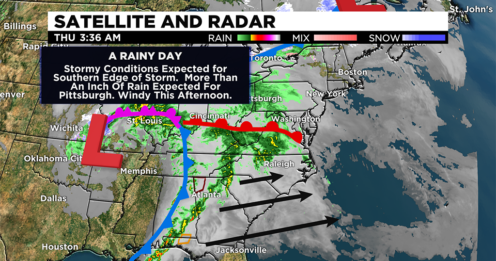 Pittsburgh Weather Rain, Wind, And Snow All Possible CBS Pittsburgh
