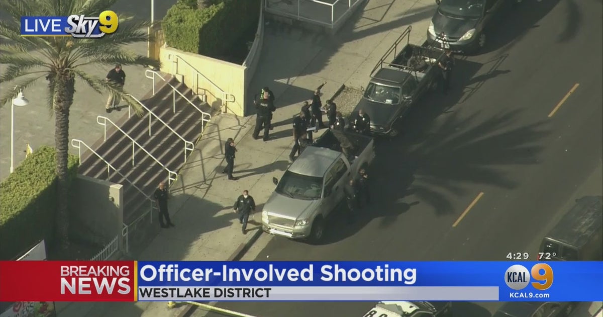 Police Shoot Allegedly Armed Man In Westlake District - CBS Los Angeles