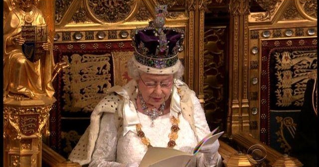 Page boy faints during Queen's speech at Parliament CBS News