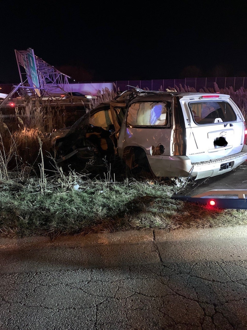 2 Injured, Sign Knocked Down In Gary, Indiana Crash On I80/94 Near Cline Avenue CBS Chicago