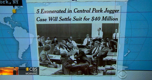 Headlines: 5 exonerated in Central Park jogging case reach $40 million ...