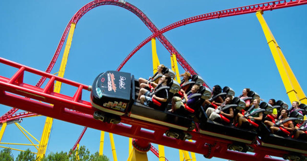 Twist And Turn On Kings Dominion's Intimidator 305 Roller Coaster - Cbs 