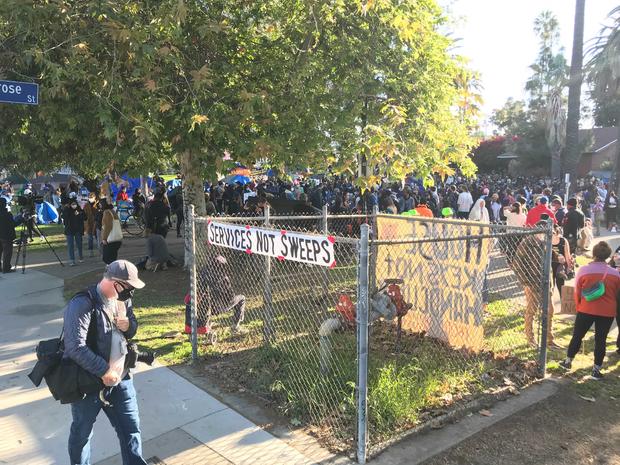 LA May Shut Down Echo Park Lake To Clear Out Homeless Encampments; Activists Hold March 