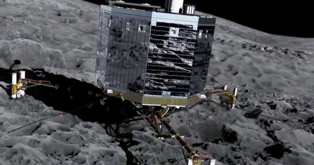 Historic spacecraft landing on a fast-moving comet - CBS News