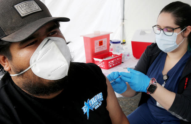 Immigrant Community And Union Workers Receive COVID-19 Vaccinations 