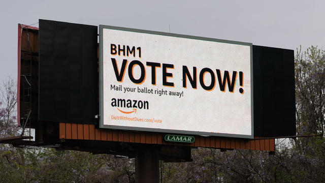 Billboard near Amazon warehouse in Alabama 