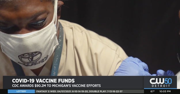 CDC Awards $90.2M To Michigan's Vaccine Efforts - CBS Detroit