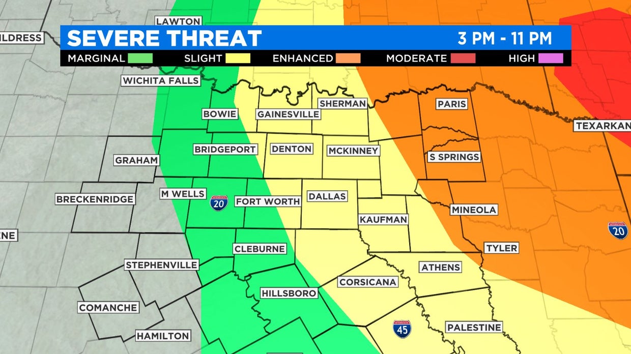 After Sunny Days, Severe Weather Threat Returns To North Texas Later ...