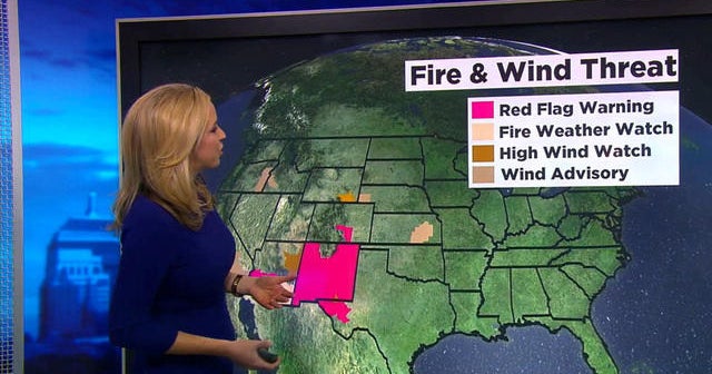Dry weather brings fire threat to multiple states - CBS News