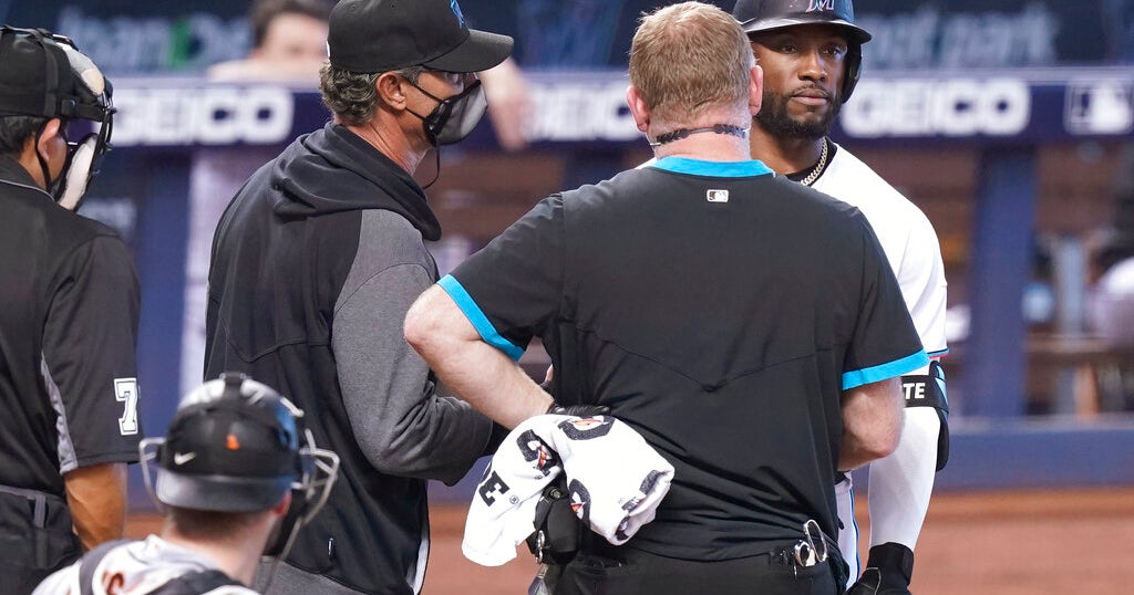 Marlins CF Starling Marte Sidelined With Broken Left Rib - CBS Miami