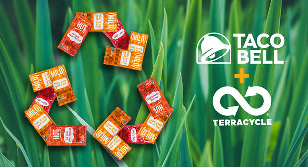 taco bell sauce packets recycling 