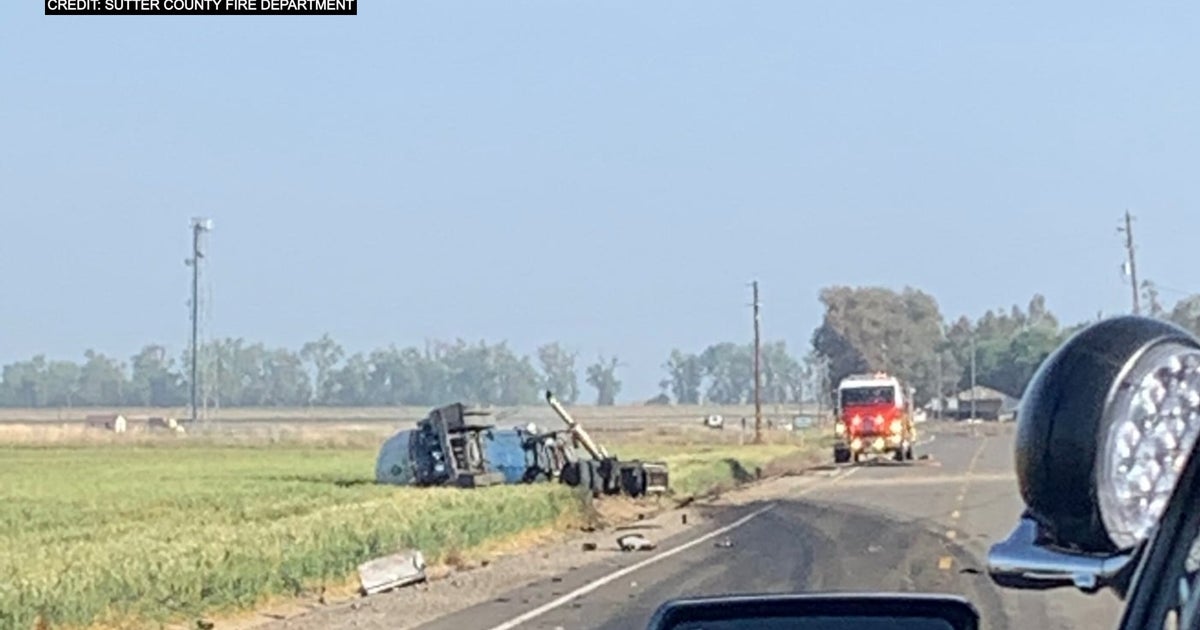 Deadly Crash In Rural Sutter County Also Prompts Hazmat Response - CBS ...