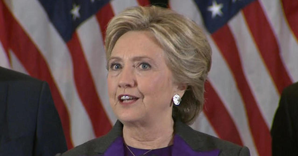 Clintons Emotional Concession Speech Cbs News