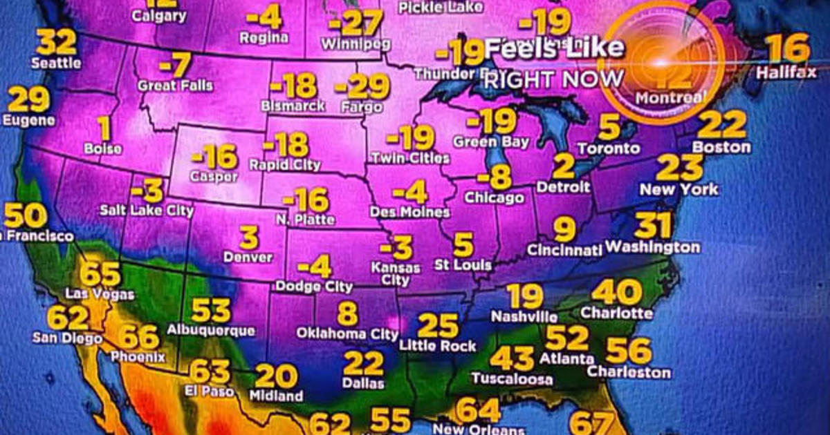 Extreme Cold Sweeps The Nation Cbs News 5694