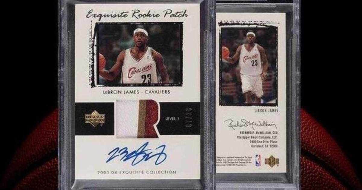 LeBron James rookie card sells for record $5.2 million, tying mark for most  expensive sports card - CBS News