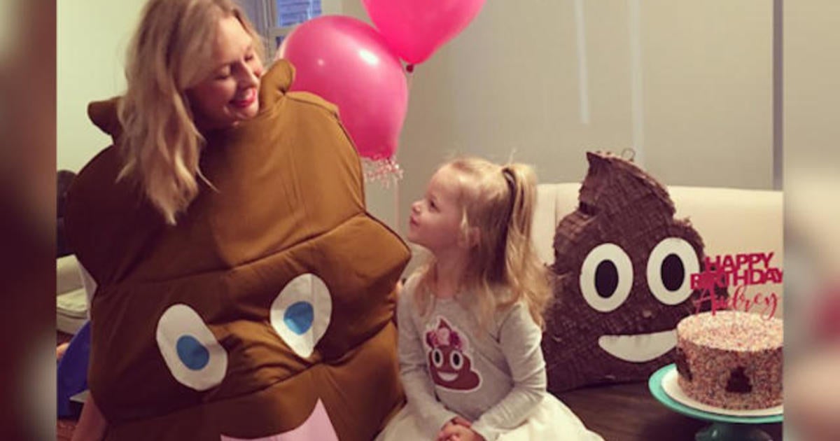 Little girl insists on poop-themed birthday party - CBS News