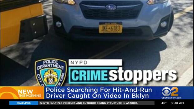 east new york hit and run car New York license plate JKE6183. 