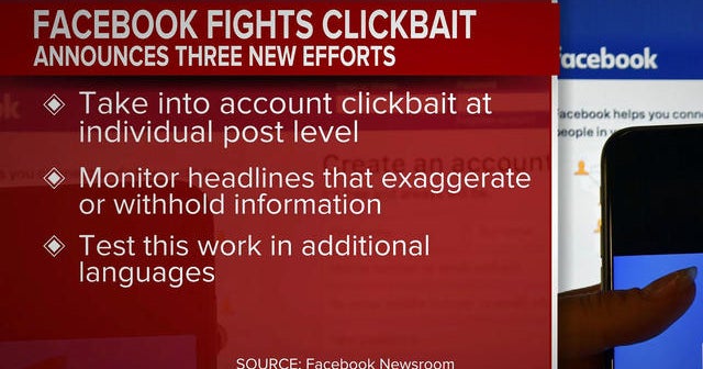 Facebook aims to combat clickbait - CBS News
