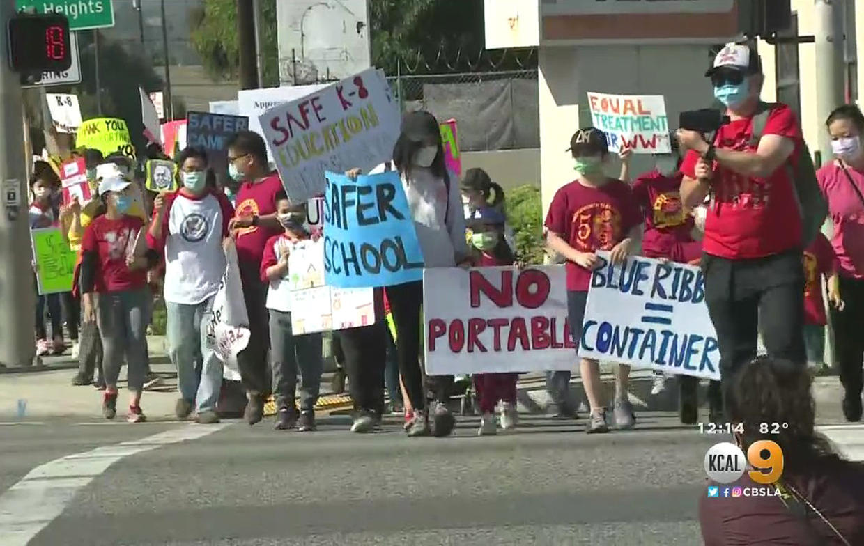 Parents Protest Conditions At Wedgeworth Elementary School In Hacienda