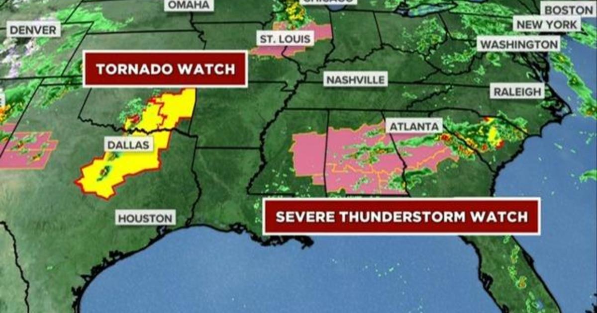 Central and southeast U.S. facing severe storms - CBS News