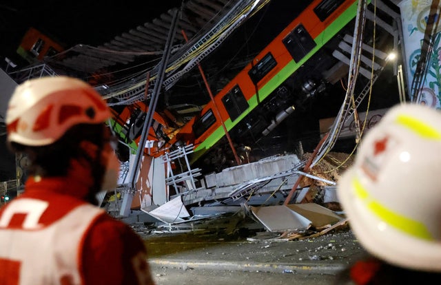 Mexico City rail overpass collapses