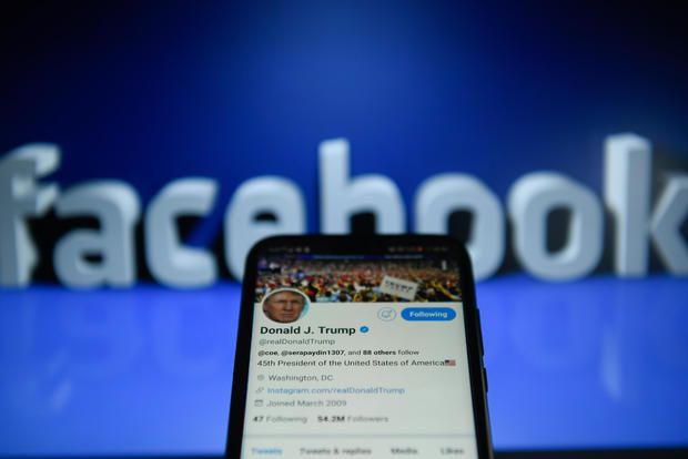 Donald Trump - Twitter and Facebook social media accounts 