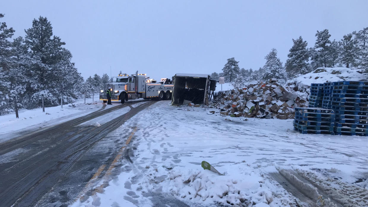 Highway 287 Reopens After Semi Rollover Near Wyoming Border CBS Colorado   287 Crash Closure From Csp 