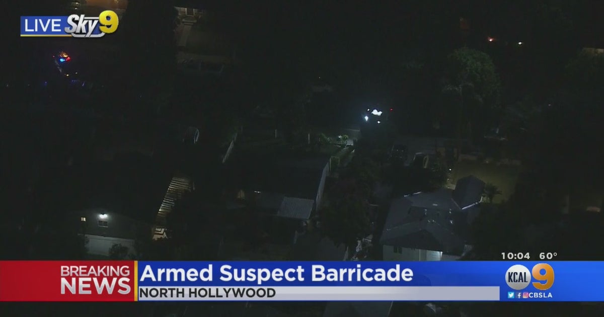 Armed Suspect Barricades Himself In North Hollywood Home - CBS Los Angeles