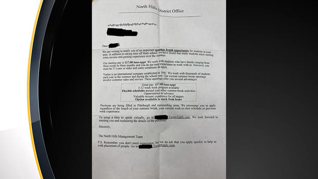 north hills school district fake employment letter 