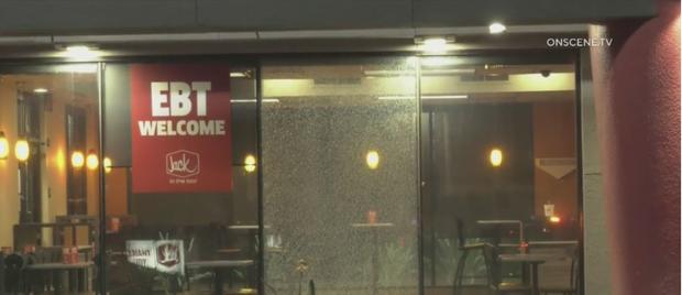 Shots Shatter Windows Of Jurupa Valley Jack In The Box, Several Cars 
