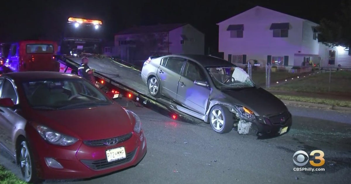 Driver Injured After Car Overturns In Pemberton CBS Philadelphia